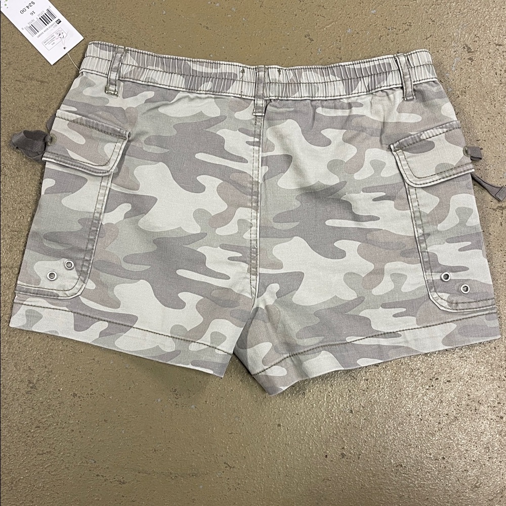 COLORFUL PLANET Camouflage Cargo Bow Shorts Girls Size 16 NWT - Picture 2 of 9